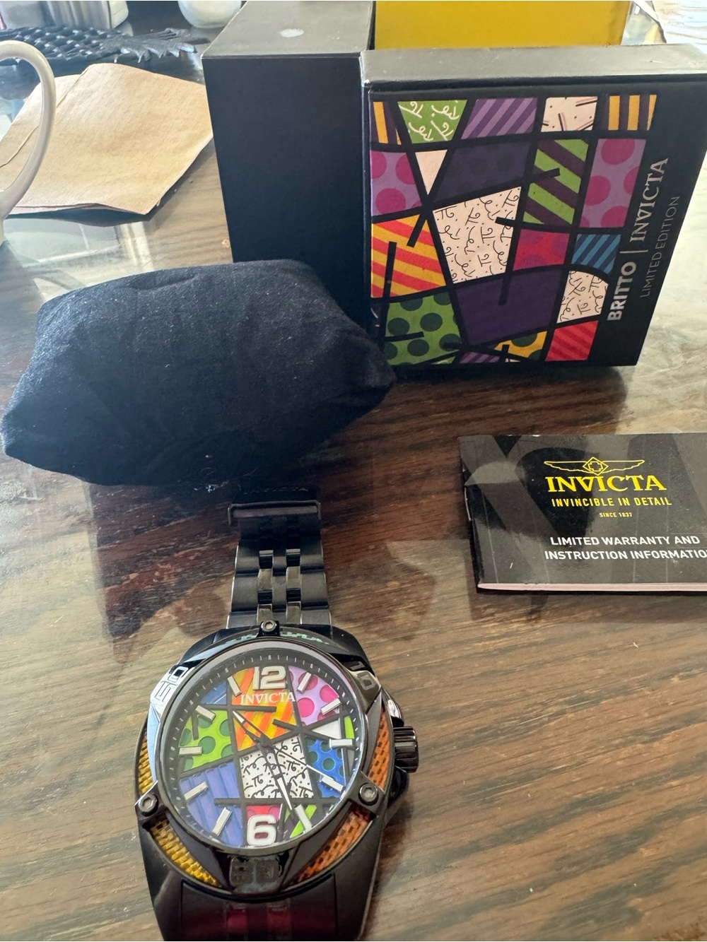 Invicta Britto Black Bracelet Watch Multi-Color Dial limited edition 0205/1000